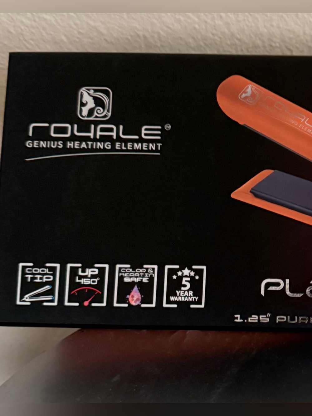 Orange Hair Flat Iron - 1.25" and Blue